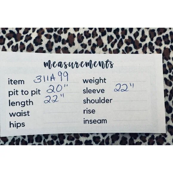 NWT Banana Republic Small Leopard Print V-Neck Merino Wool Sweater - Picture 15 of 15